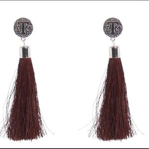 NEW!! Texas A&M Tia Maroon Tassel Earrings